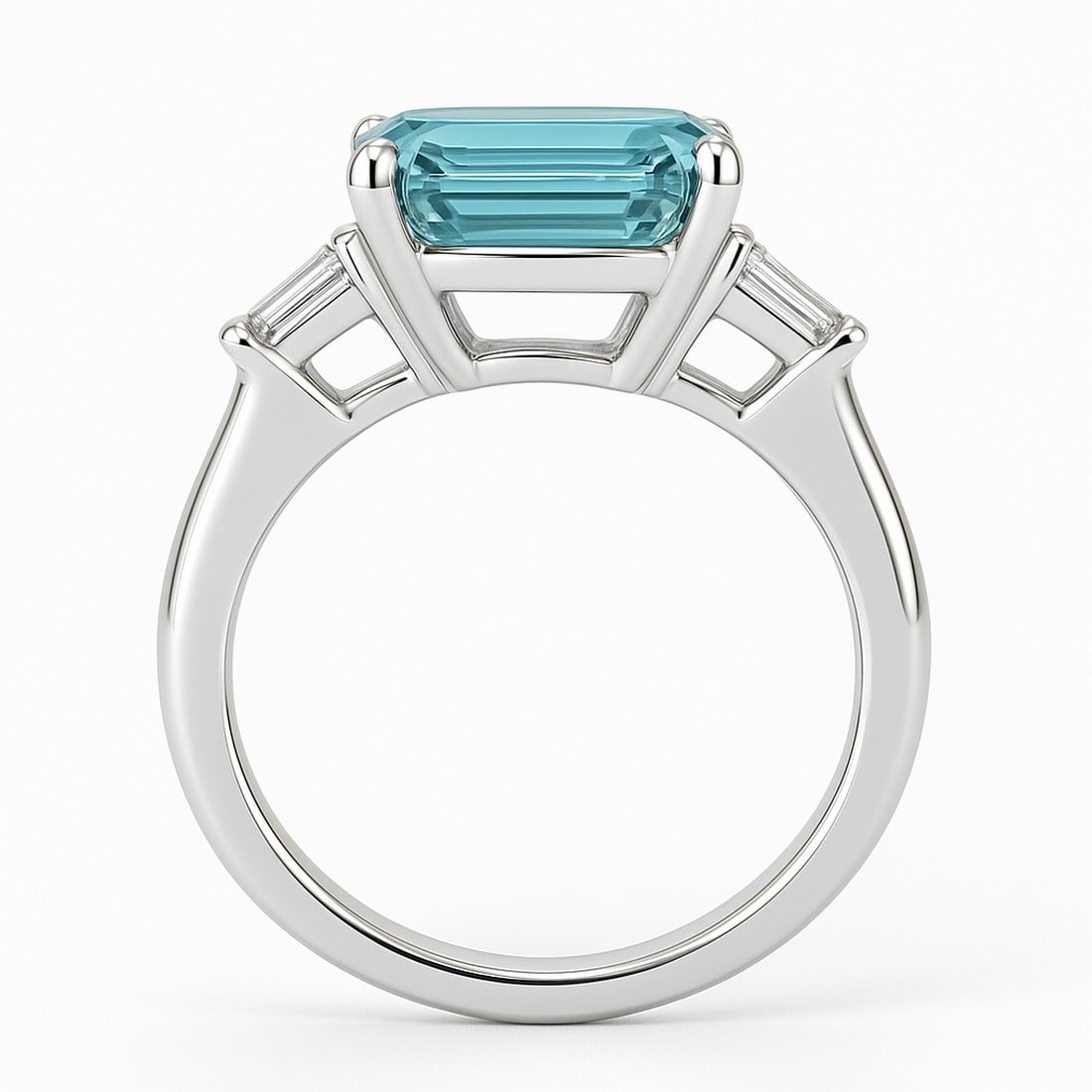 Lab-grown diamond 6.00 CT Pear-Shaped Diamond Double Halo Ring in 14K White Gold - 2