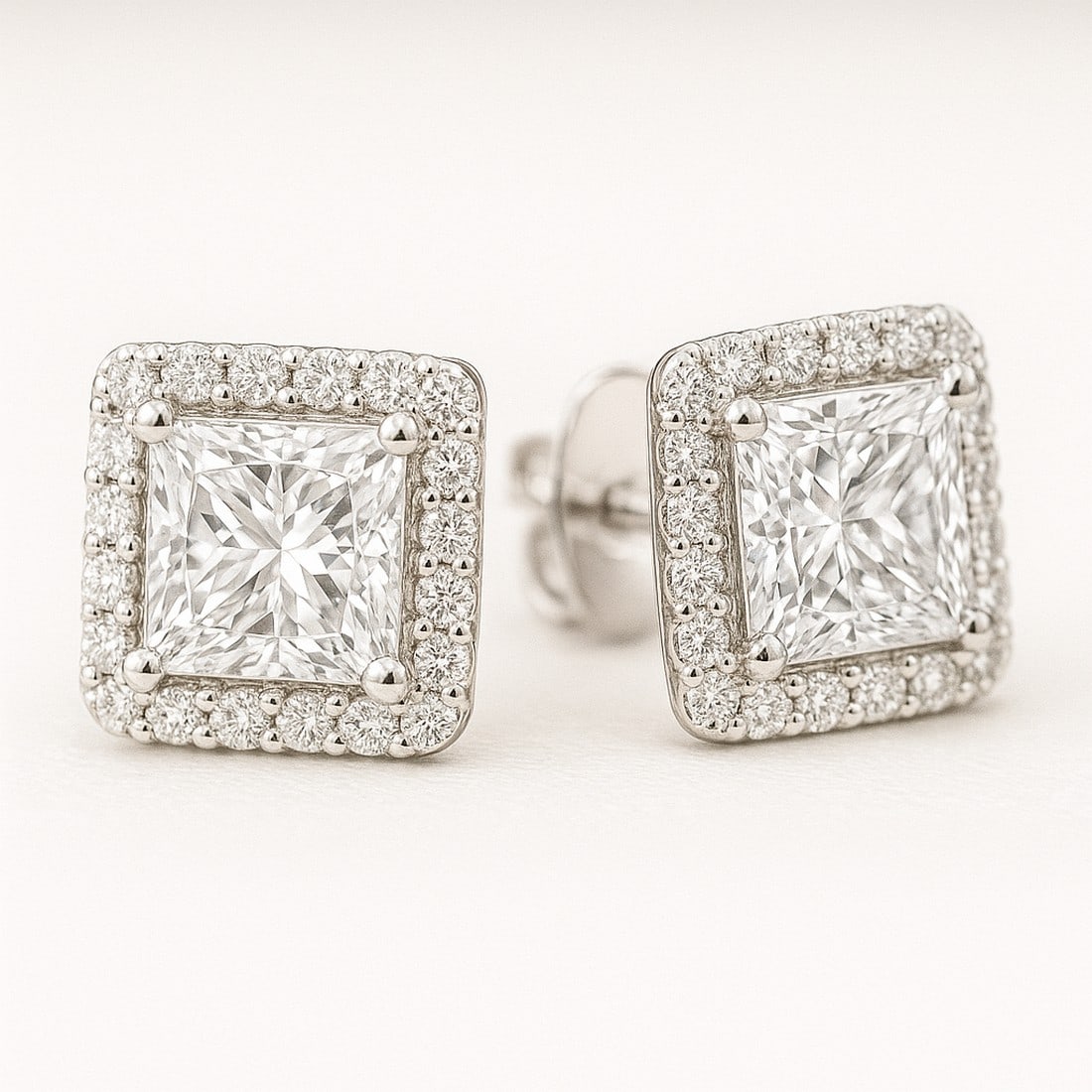 Lab-grown diamond 4.00 CT Marquise-Cut Diamond Three-Stone Ring in 14K White Gold (1 of 2)