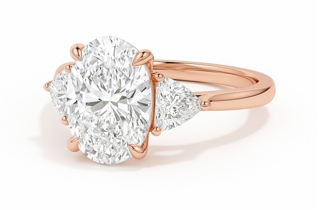 Lab-grown diamond 4.00 CT Princess-Cut Diamond Vintage Pavé Ring in 14K Rose Gold - 2