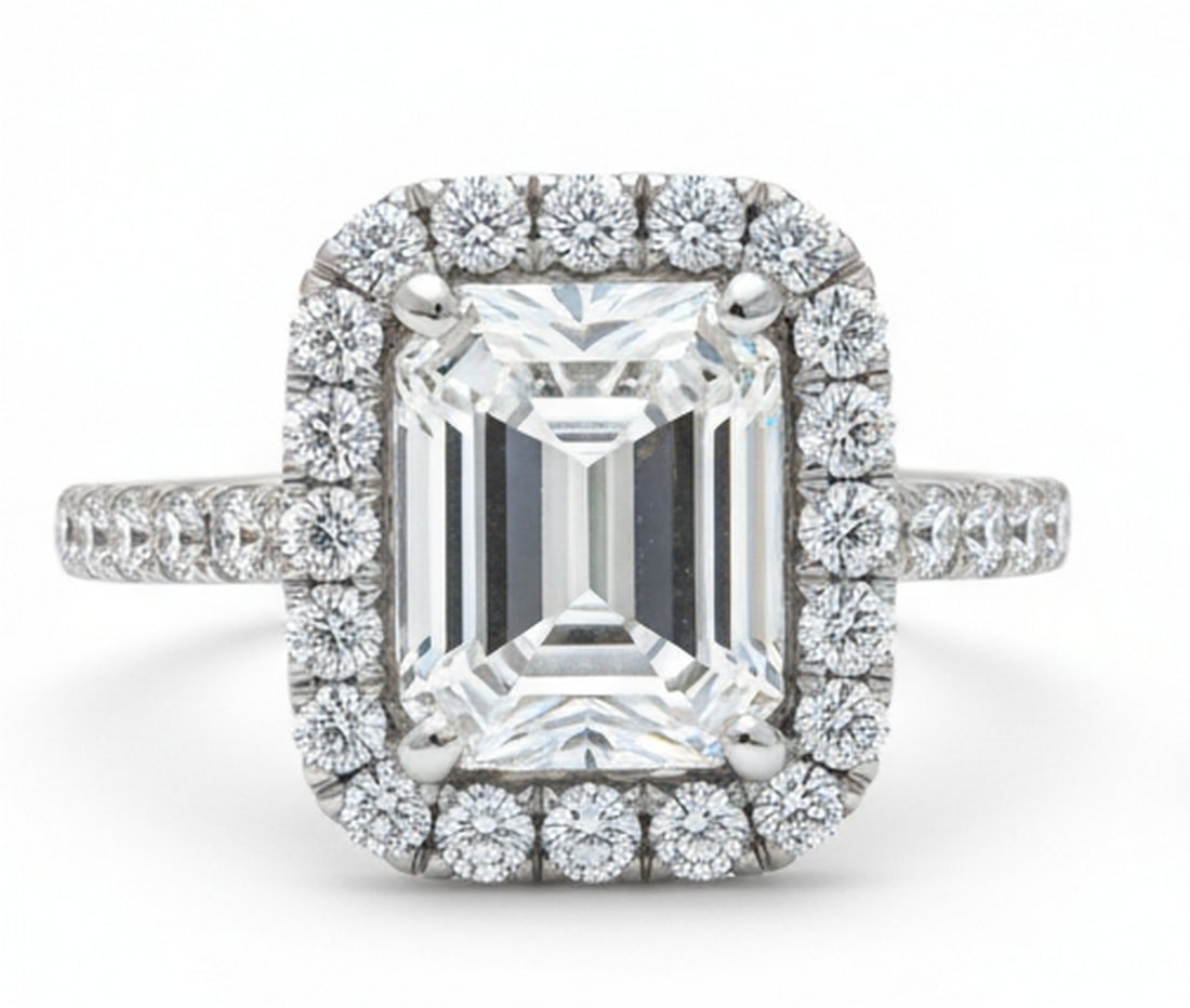 Lab-grown diamond 5.00 CT Round Brilliant-Cut Diamond Classic Solitaire Ring in 14K White Gold (1 of 3)