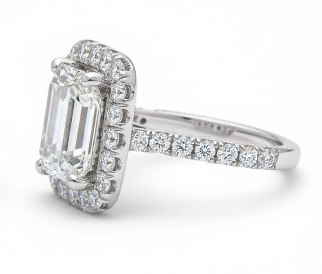 Lab-grown diamond 5.00 CT Round Brilliant-Cut Diamond Classic Solitaire Ring in 14K White Gold - 3