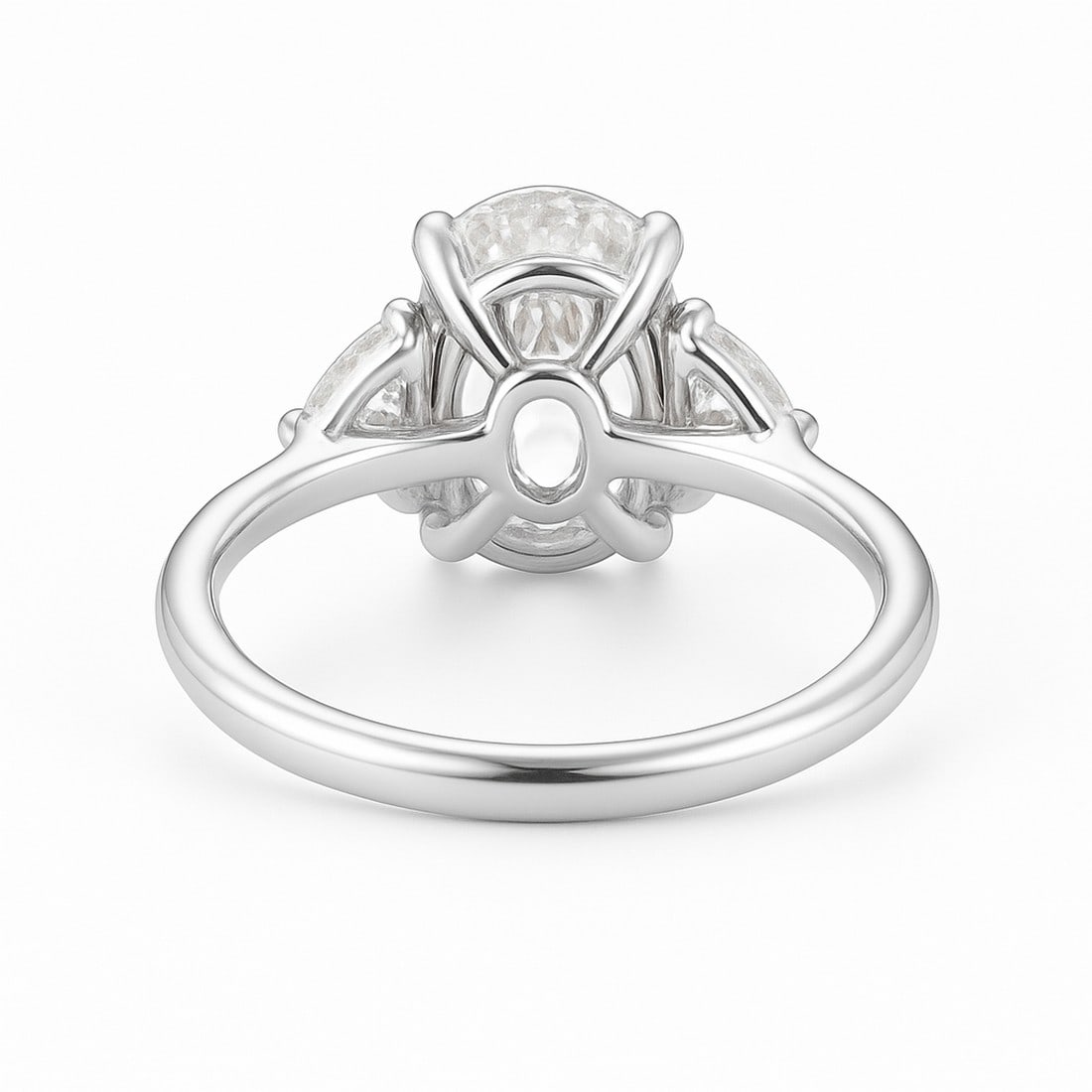Lab-grown diamond 6.00 CT Radiant-Cut Diamond Twist-Shank Ring in 14K White Gold - 3
