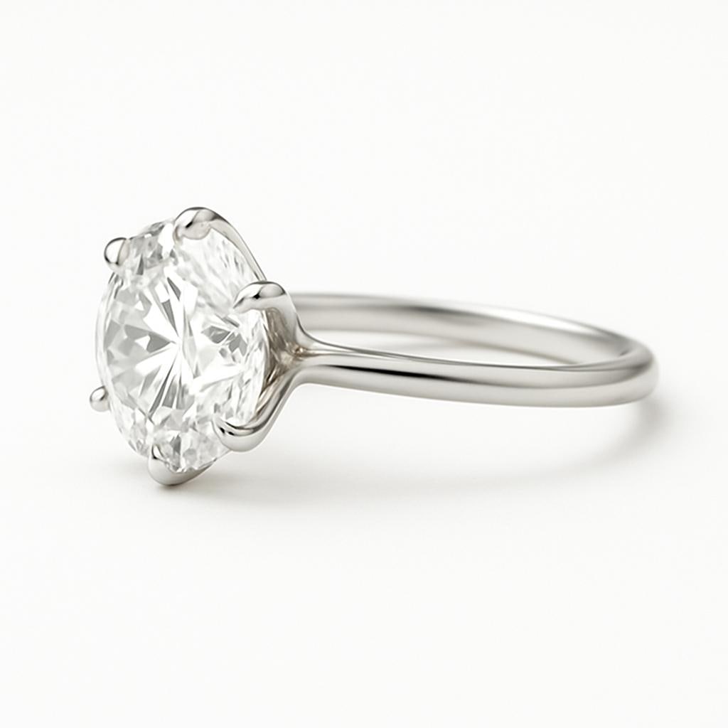 Lab-grown diamond 5.00 CT Emerald-Cut Diamond Hidden-Halo Ring in 14K White Gold - 2