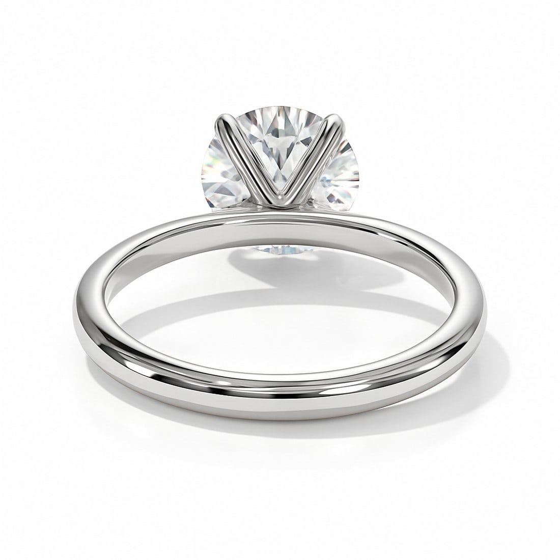 Lab-grown diamond 2.00 CT Cushion-Cut Diamond Cathedral-Style Ring in 14K White Gold - 3
