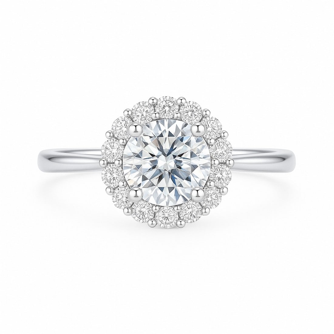Lab-grown diamond 2.00 CT Pear-Shaped Diamond Classic Solitaire Ring in 14K White Gold (1 of 2)