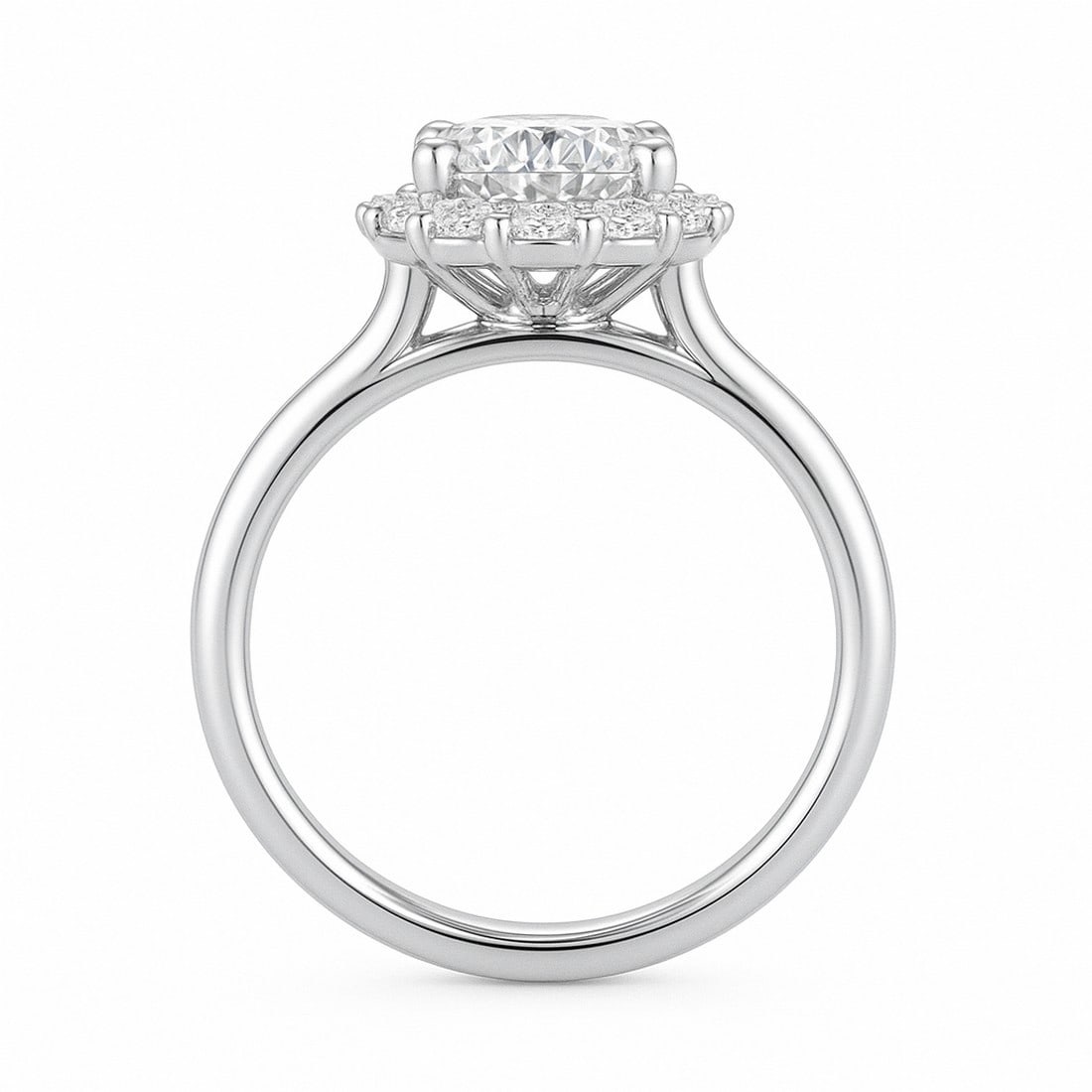 Lab-grown diamond 2.00 CT Pear-Shaped Diamond Classic Solitaire Ring in 14K White Gold - 2