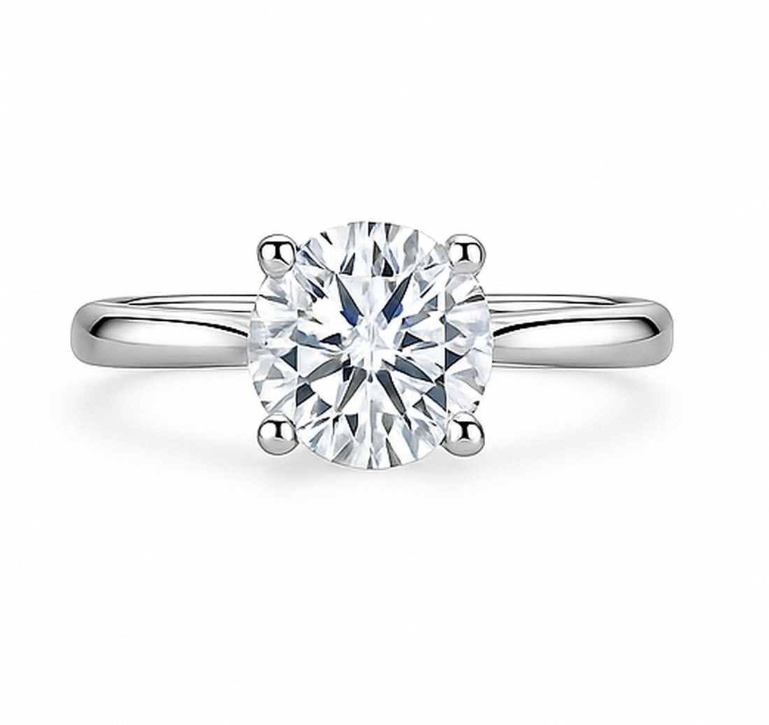 Lab-grown diamond 2.00 CT Radiant-Cut Diamond Three-Stone Ring in 14K White Gold (1 of 2)