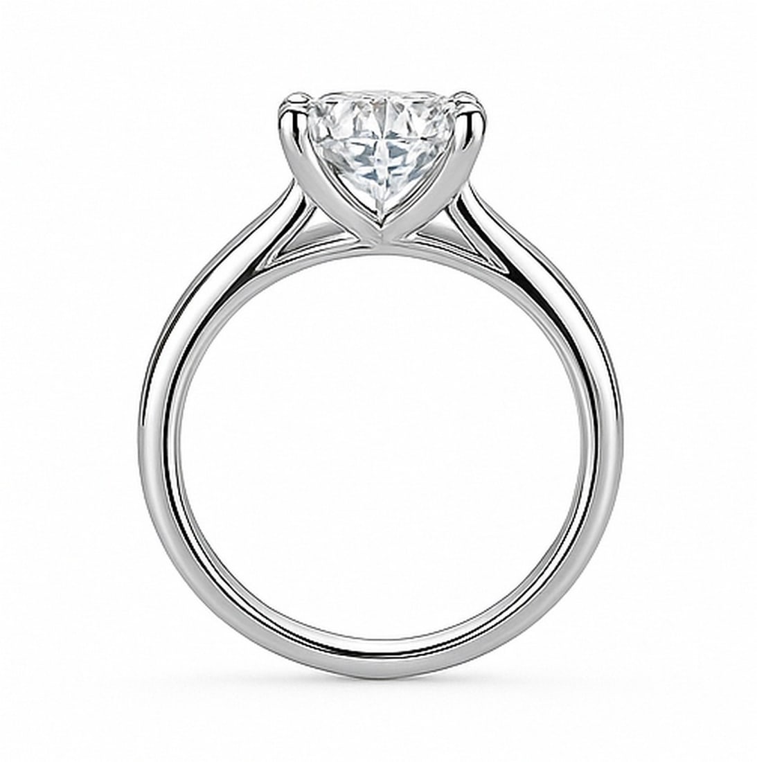 Lab-grown diamond 2.00 CT Radiant-Cut Diamond Three-Stone Ring in 14K White Gold - 2