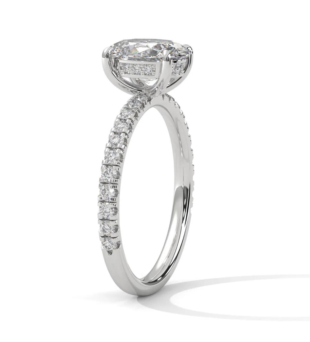 Lab-grown diamond 5.00 CT Princess-Cut Diamond Classic Solitaire Ring in 14K White Gold - 2