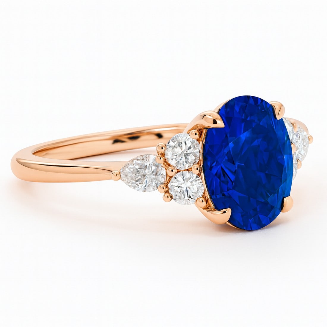 Lab-grown diamond 4.00 CT Princess-Cut Diamond Hidden-Halo Ring in 14K Yellow Gold - 2