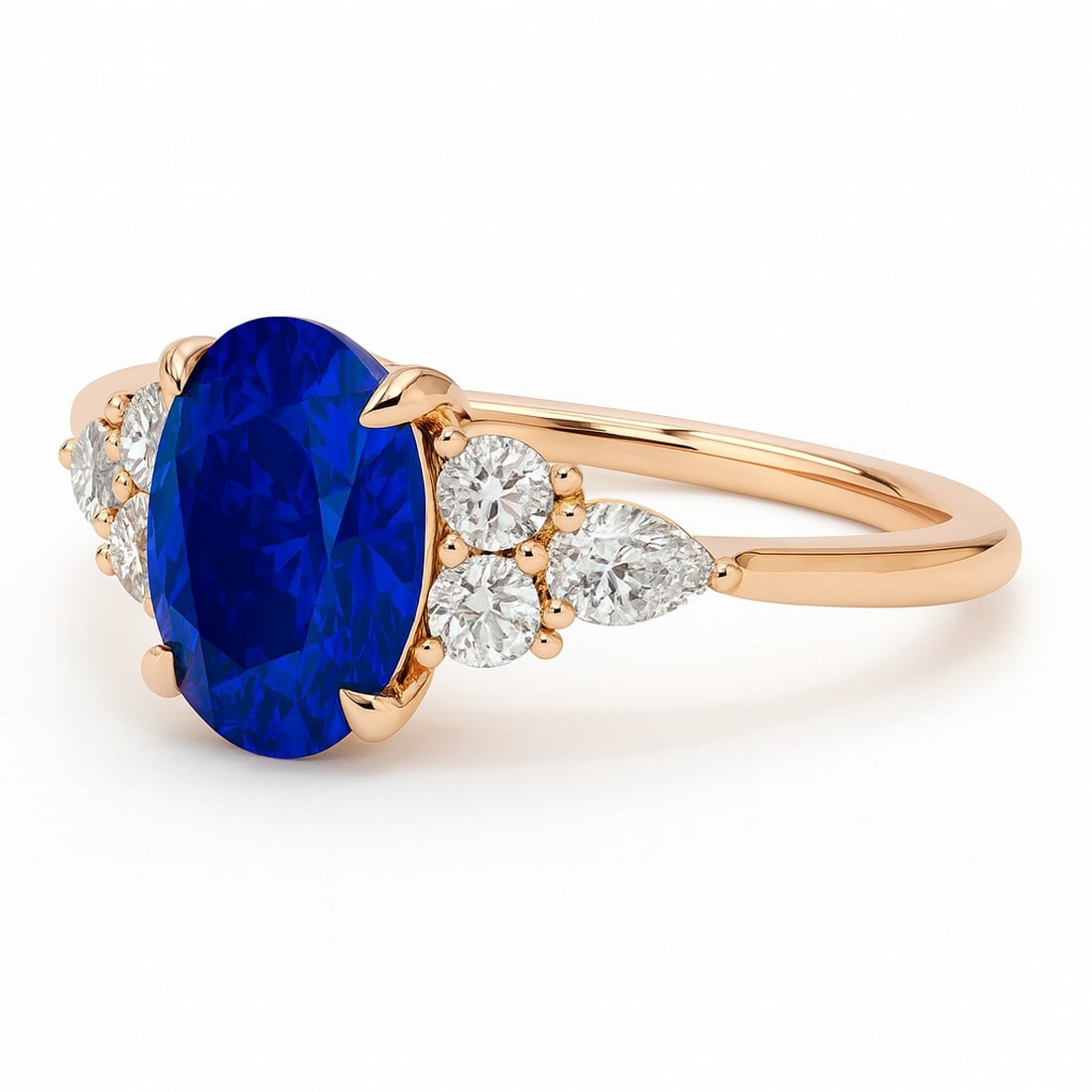 Lab-grown diamond 4.00 CT Princess-Cut Diamond Hidden-Halo Ring in 14K Yellow Gold - 3