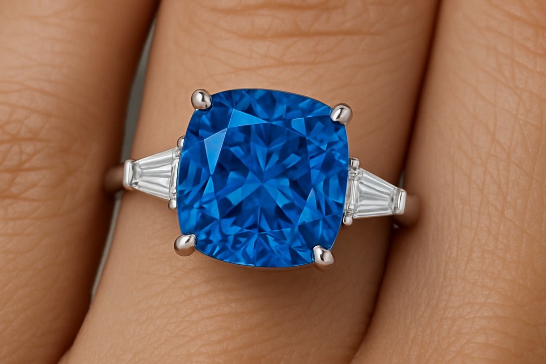 Lab-grown diamond 4.00 CT Radiant-Cut Diamond Cathedral-Style Ring in 14K White Gold - 3