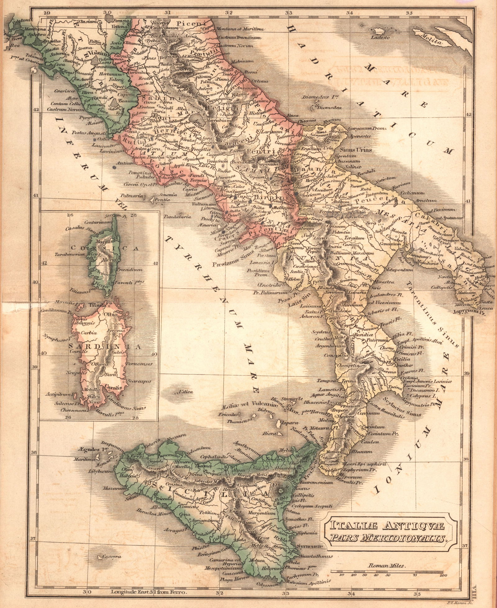 Italiae Antiqvae Pars Meridionalis. (1 of 1)