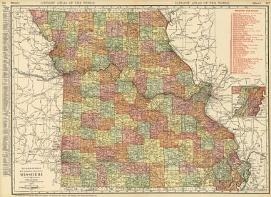 Rand-Mcnally New Commercial Atlas Map of Missouri (1 of 1)