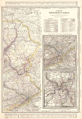 Eastern Pennsylvania: Title: Eastern Pennsylvania Publication Date: c1906 Author: CRAM, GEORGE F. Publisher: A.A. Grant Publishing Info: From Grant's Bankers' and Brokers' railway system atlas, cover dated 1906. Railroads