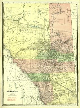 Rand, McNally & Co.as New Commercial Atlas Map of Alberta. (1 of 1)