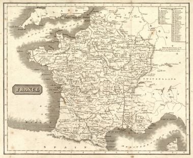 France: Title: France Publication Date: 1819 Author: SCOTT, ROBERT Publisher: W. Sommerville, A. Fullarton, J. Blackie & Co. Publishing Info: From The Glasgow Geography in five volumes. Reserve: $25.00 