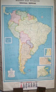 Hammond's Superior Map of South America: Title: Hammond's Superior Map of South America Publication Date: c1956 Author: HAMMOND, C.S. & CO. Publisher: C.S. HAMMOND & CO. Publishing Info: 1956 Calendar distributed by Tennessee Book Company, N