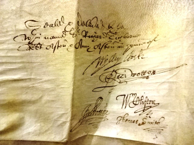 1626 English Vellum Deed Sir Richard Tichborne Signed - 3