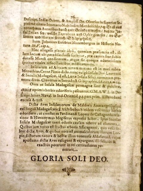 1666 Ambrae Historiam Natural History Plates - 5