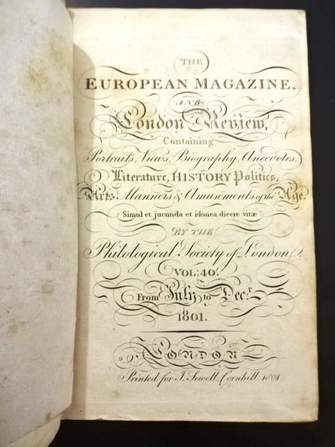 1801 Leather Binding The European Magazine - 3