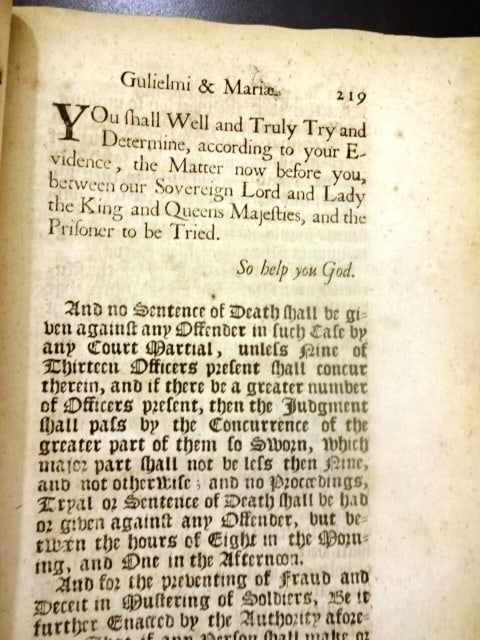 1689 English Mutiny Act William and Mary - 3