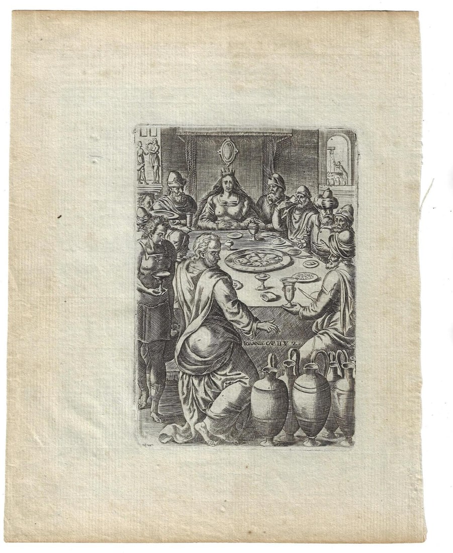 1660 Engraving The Wedding at Cana - 2