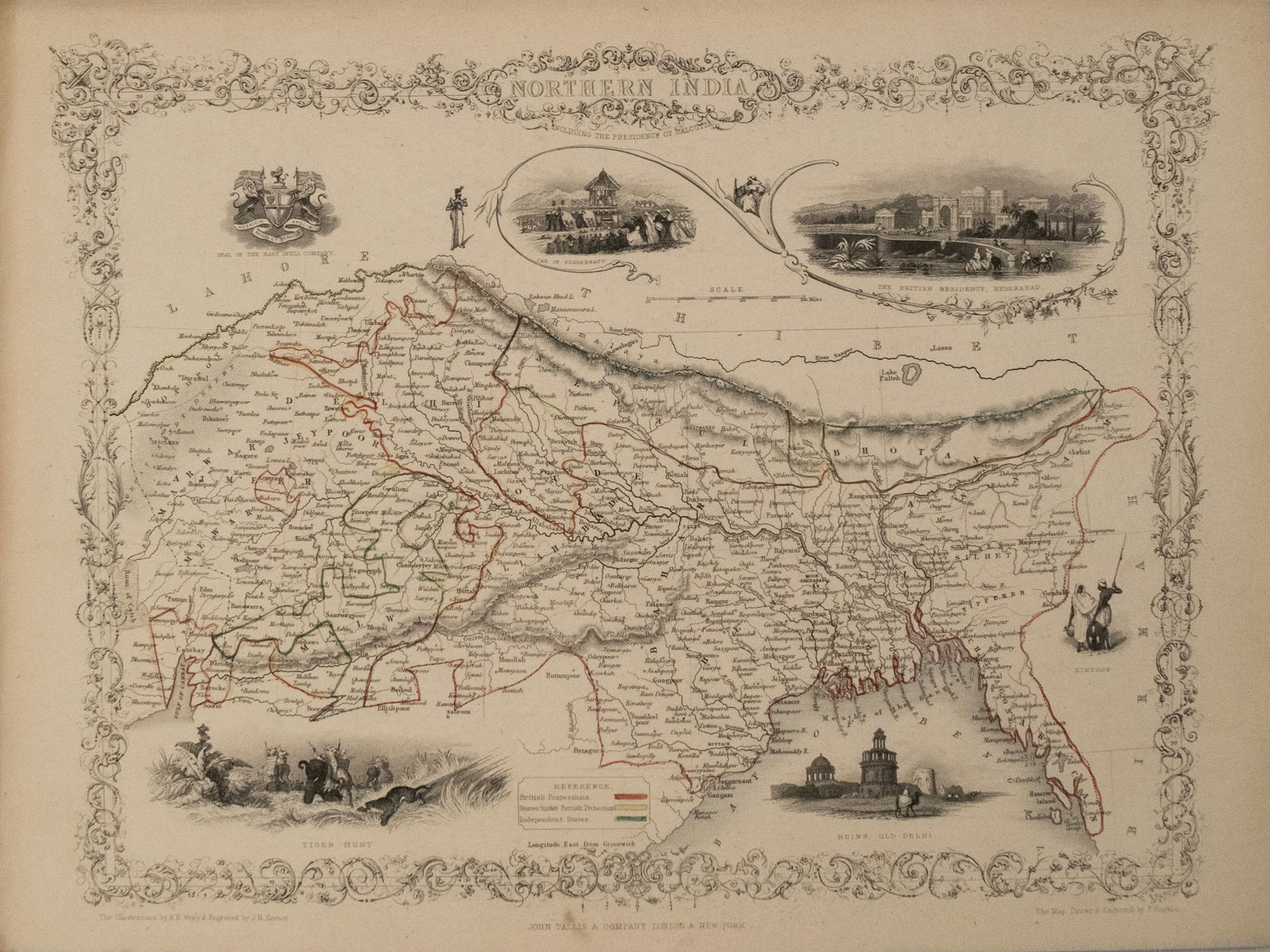 1851 Tallis Map of Northern India -- Northern India (1 of 1)