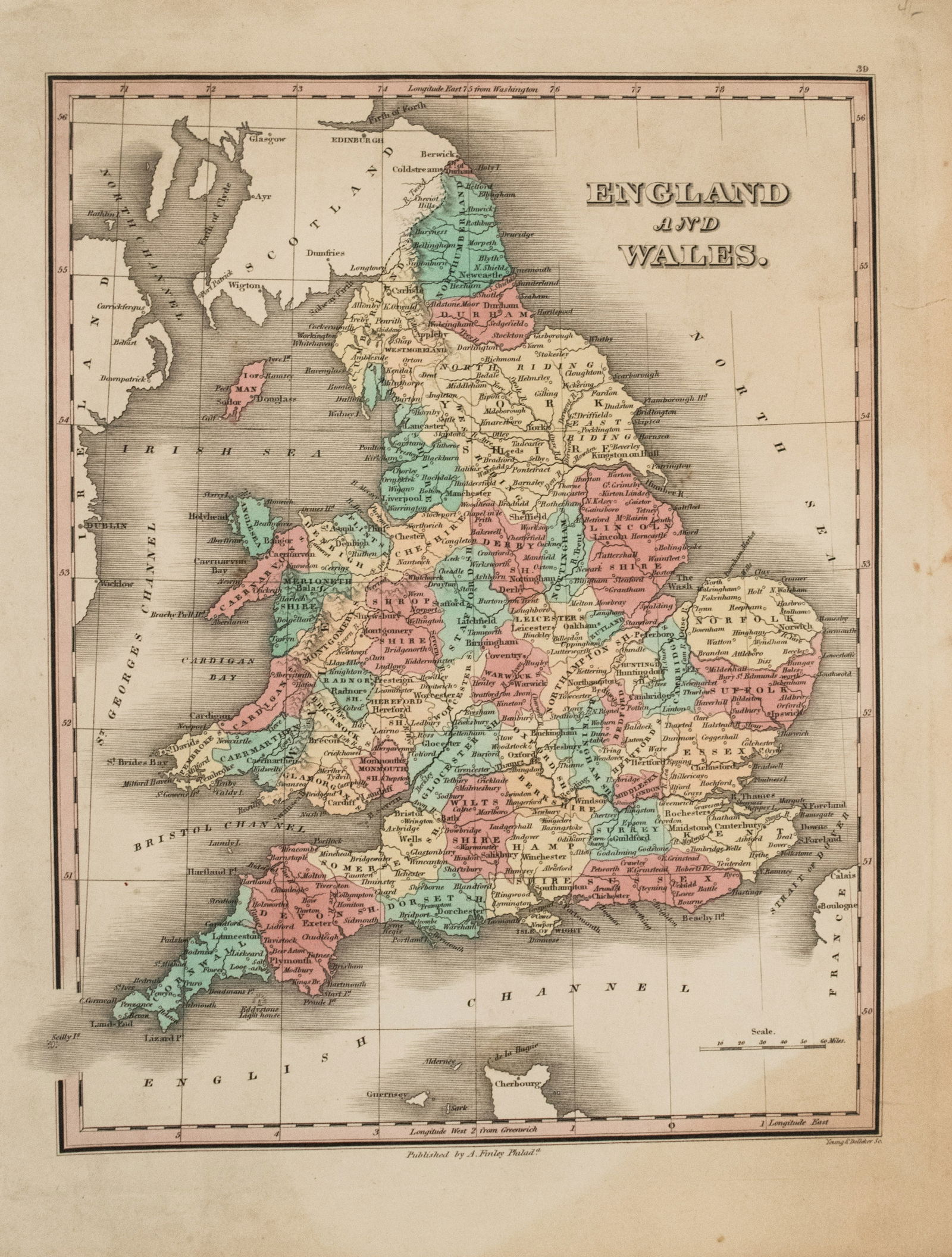 1825 Finlay Map of England and Wales -- England and Wales. (1 of 1)