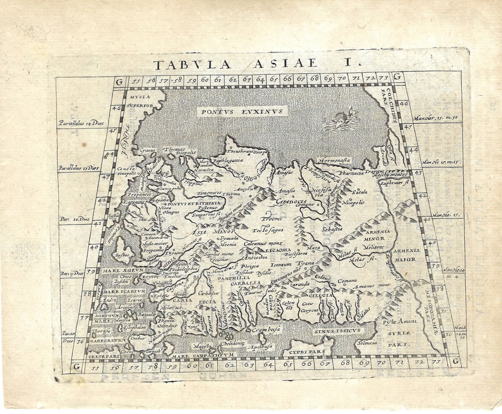 1617 Magini Map of Turkey -- Tabula Asiae I (1 of 1)