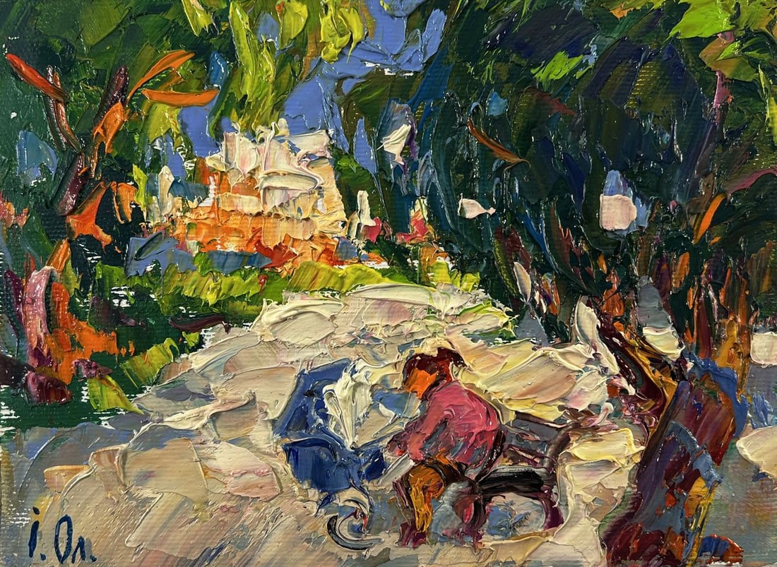 Oil painting In the summer park Oleksiy Ivanyuk: Title: Oil painting In the summer park Oleksiy Ivanyuk Description: №AAA5941 *** ABOUT THIS PAINTING *** * TITLE: "In the summer park" * ARTIST: Oleksiy Ivanyuk * SIZE: 15x20 cm/5.90x7.87 inches