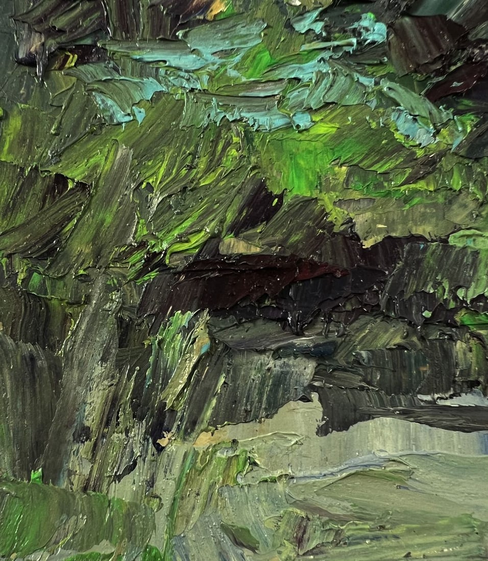 Oil painting Trees above the river Boris Serdyuk - 7