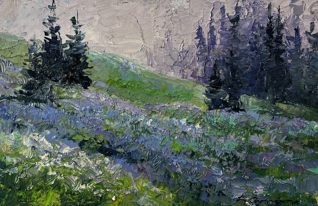 Oil painting Mountain meadows Boris Serdyuk (1 of 10)