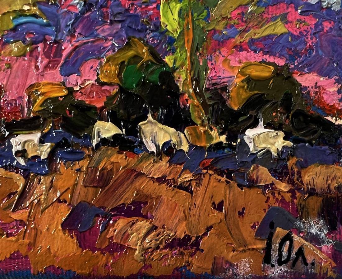 Oil painting Meadow with animals Oleksiy Ivanyuk - 7