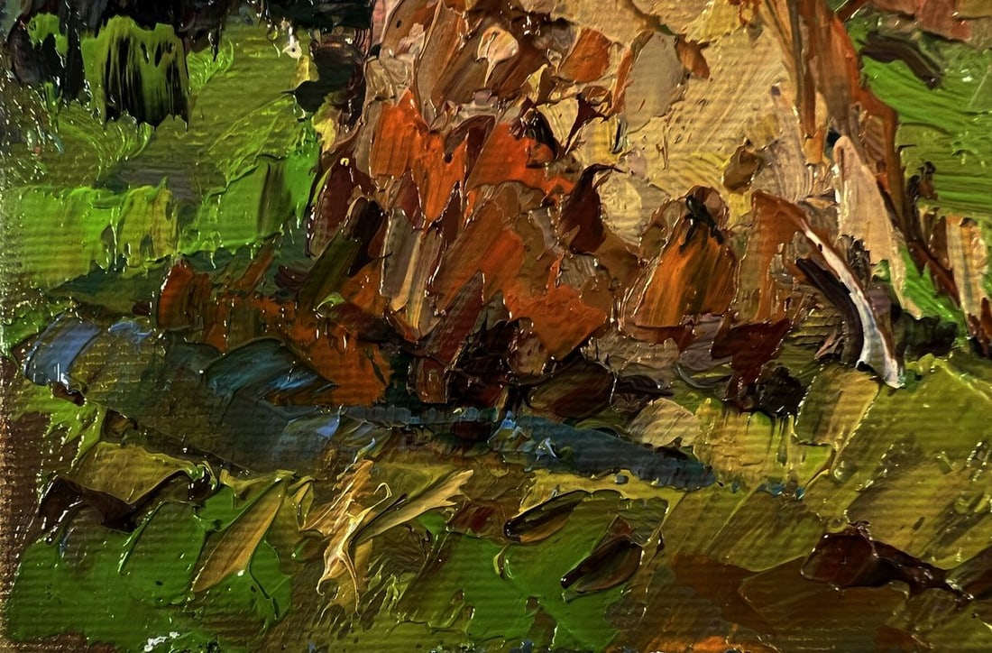 Oil painting Haystacks in the field Oksana Ivanyuk - 6