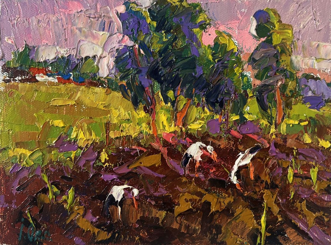 Oil painting The un sets and speaks of peace Oksana Ivanyuk: Title: Oil painting The un sets and speaks of peace Oksana Ivanyuk Description: №AAA5358 The Oil painting on Canvas titled "The sun sets and speaks of peace" captures a moment of tranquil