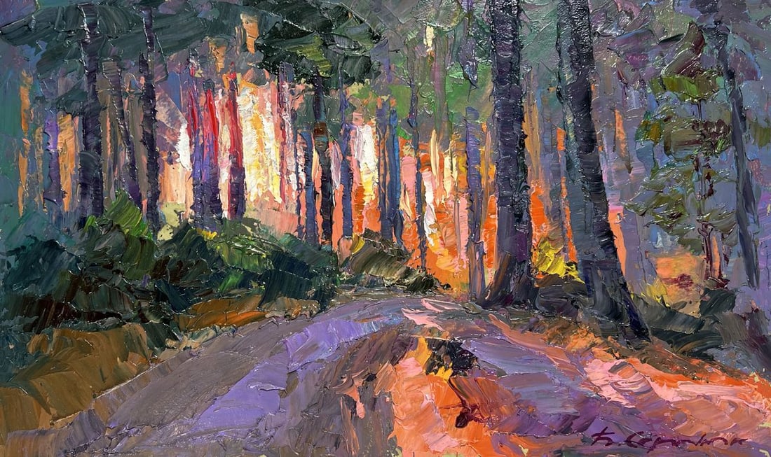 Oil painting Summer morning at sunrise Boris Serdyuk (1 of 8)