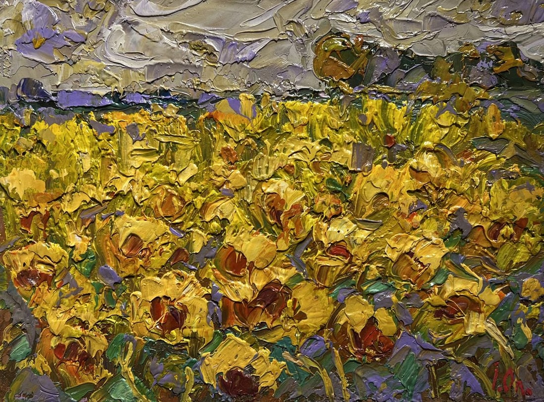 Oil painting Field of sunflowers Alex Kalenyuk (1 of 10)
