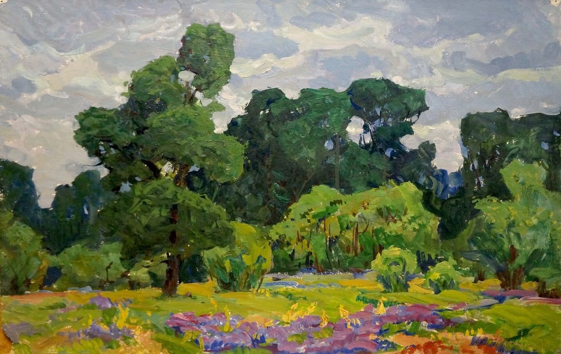 Oil painting Forest landscape Fomin Anatoly Nikiforovich (1 of 8)