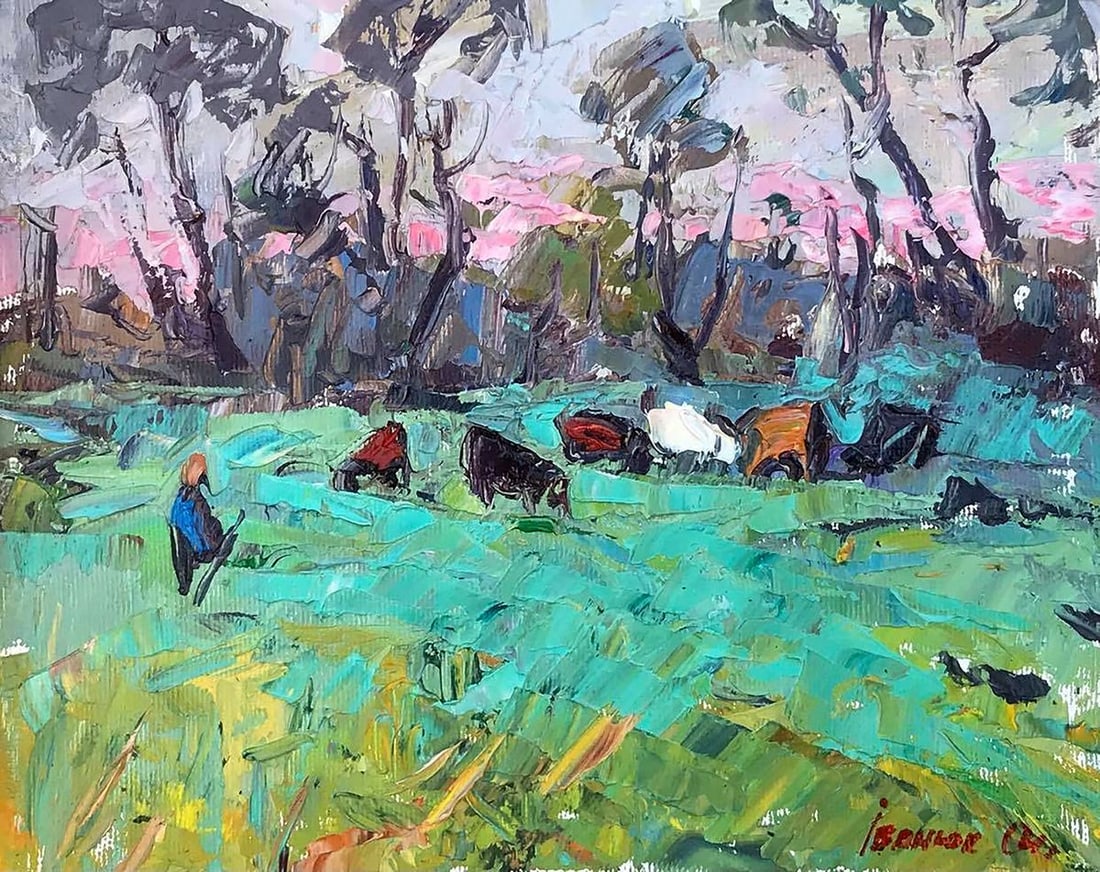 Oil painting Morning in the meadows Kalenyuk Alex (1 of 6)