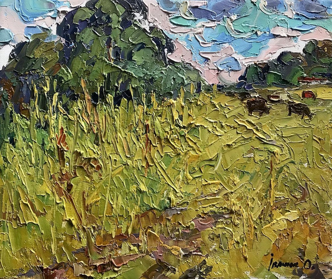 Oil painting Summer meadows Kalenyuk Alex (1 of 4)