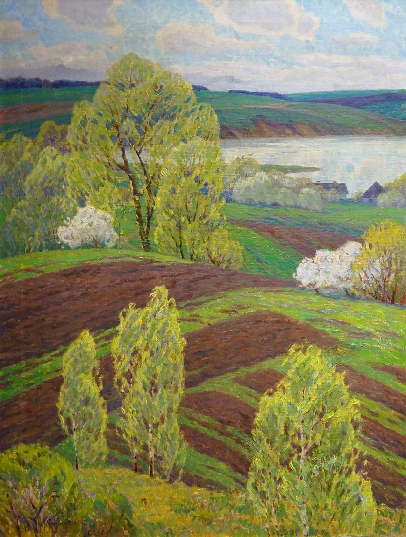 Oil painting Spring Zlyden Yuri Fedorovich: Title: Oil painting Spring Zlyden Yuri Fedorovich Description: №Vern 1141 *** ABOUT THIS PAINTING *** * TITLE: "Spring" * ARTIST: Zlyden Yuri Fedorovich * SIZE: 100x80 cm/'39.37x31.49 inches' *