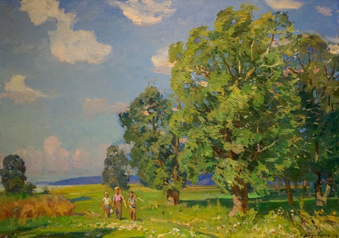 Oil painting Walk through the woods Khodchenko Lev Pavlovich (1 of 8)