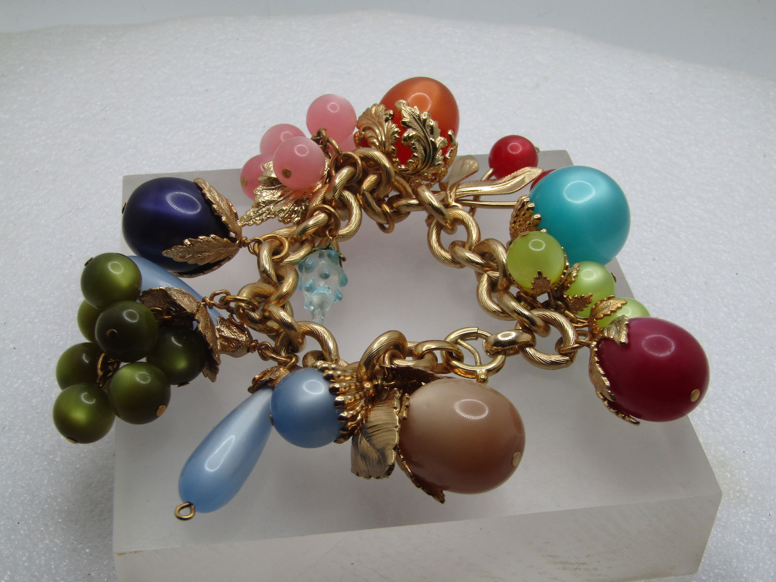 Vintage Tropicana Moonglow Bracelet, 1950's, Napier, 7.5"