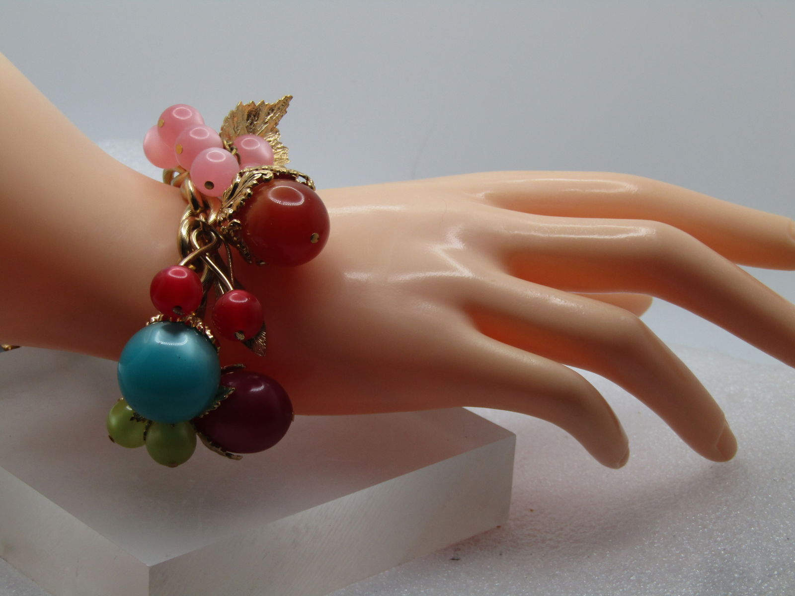 Vintage Tropicana Moonglow Bracelet, 1950's, Napier, 7.5" - 7