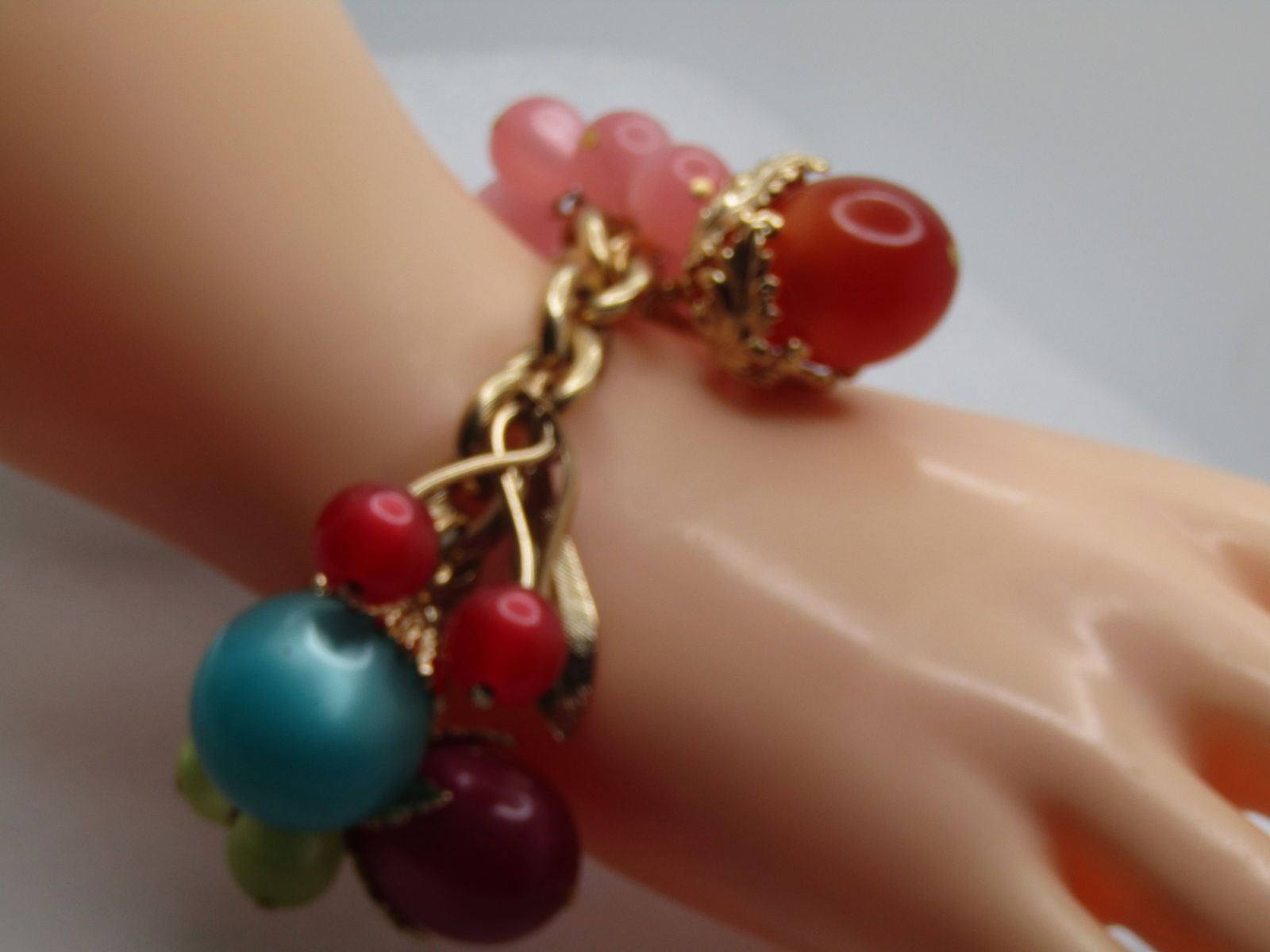 Vintage Tropicana Moonglow Bracelet, 1950's, Napier, 7.5" - 8