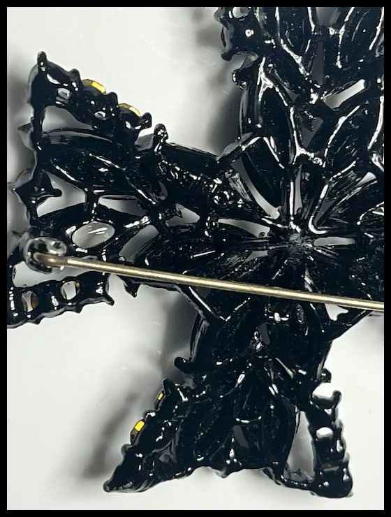 Vintage Lot of Black Rhinestone Weiss Jewelry - 12