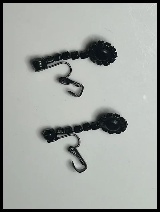 Vintage Lot of Black Rhinestone Weiss Jewelry - 14