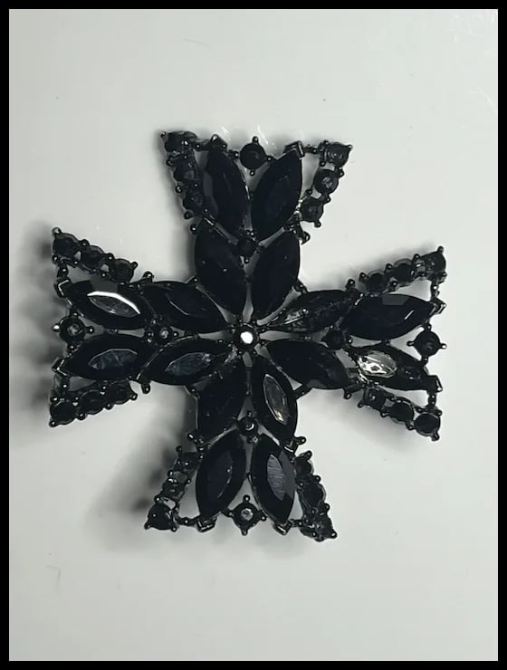 Vintage Lot of Black Rhinestone Weiss Jewelry - 9