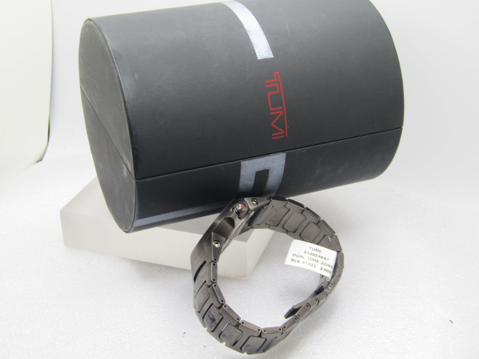 Men's TUMI Black Steel Watch, Case and Booklet Included - 3